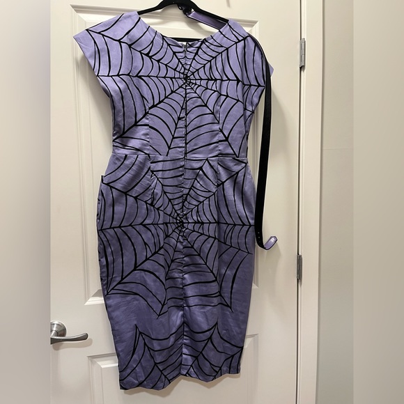 Vixen by Micheline Pitt Widow Spider Web Dress in Periwinkle - Picture 4 of 8
